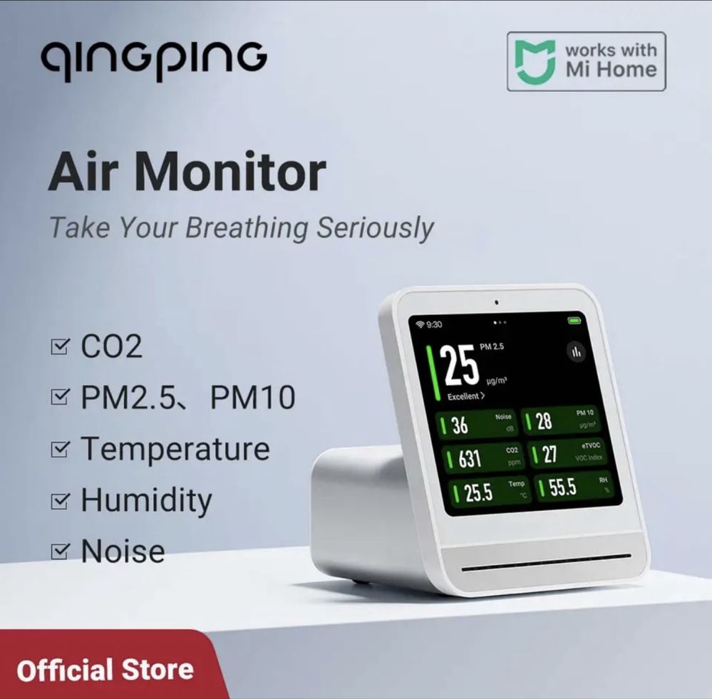 Qingping Air Monitor Gen 2 измеритель качества воздуха