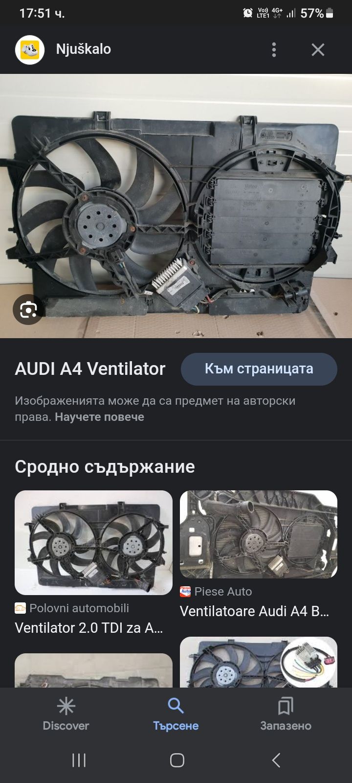 Перка за климатик Ауди А4 B8 Дифузьор с перка и управление