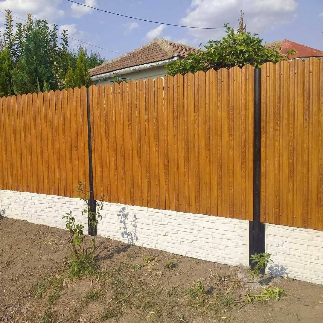 Constructii garduri din sipca metalica, panou tip jaluzele, BCA, plasa