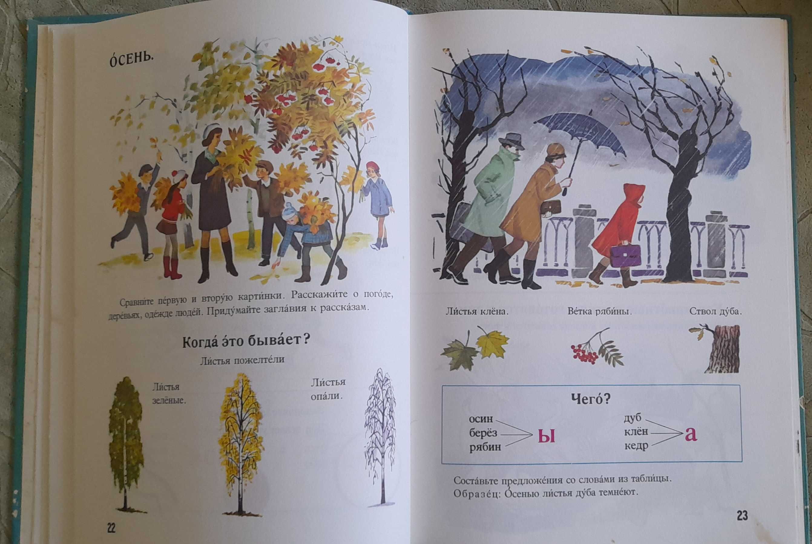 Русский язык в картинках от 1974 год
