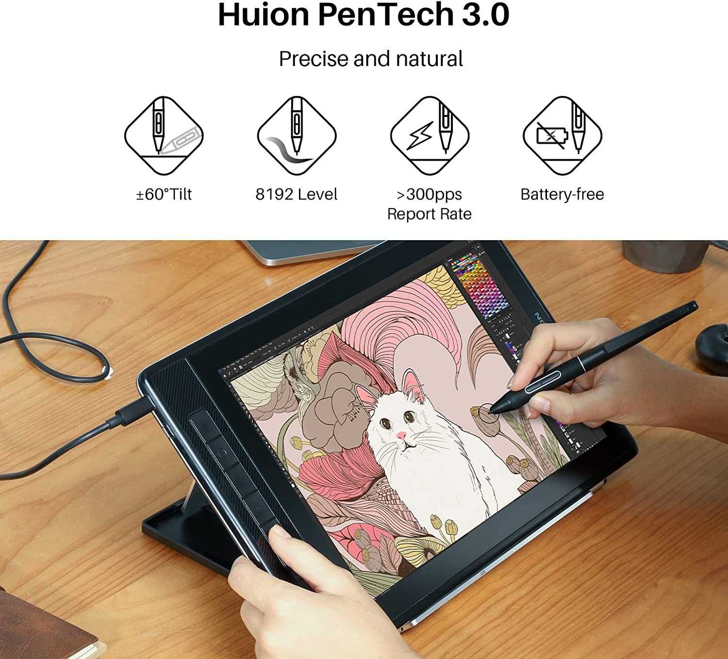 Новинка! ГРафический планшет с экраном Huion Kamvas pro 13 2.5K