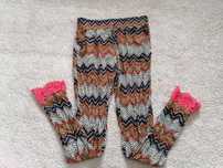 Pantaloni dama vaporosi de vara, model floral, M-L