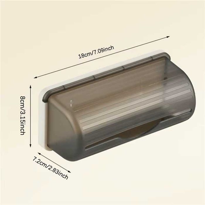 Dispenser pentru saci gunoi, autoadeziv detasabil