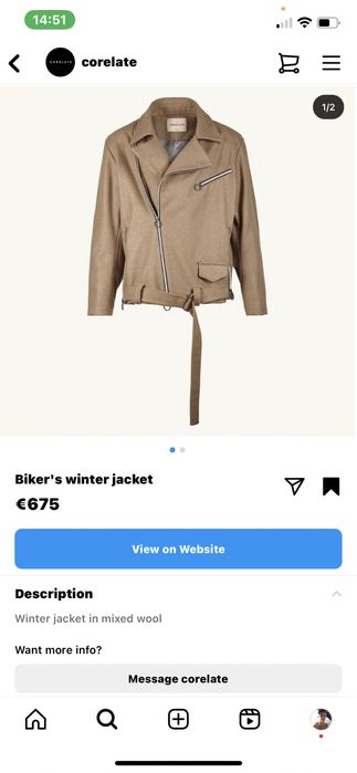 Geaca Corelate biker style - Wool