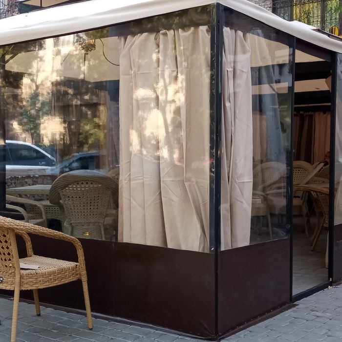 Баннер банер бассейн тент салафан соя сетка установка