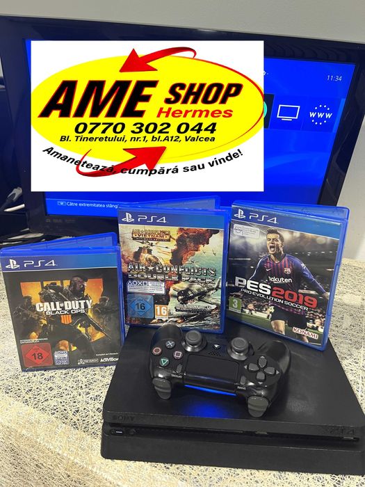 Consolă Sony PS4 slim, 1TB, o maneta, garanție 90 de zile!