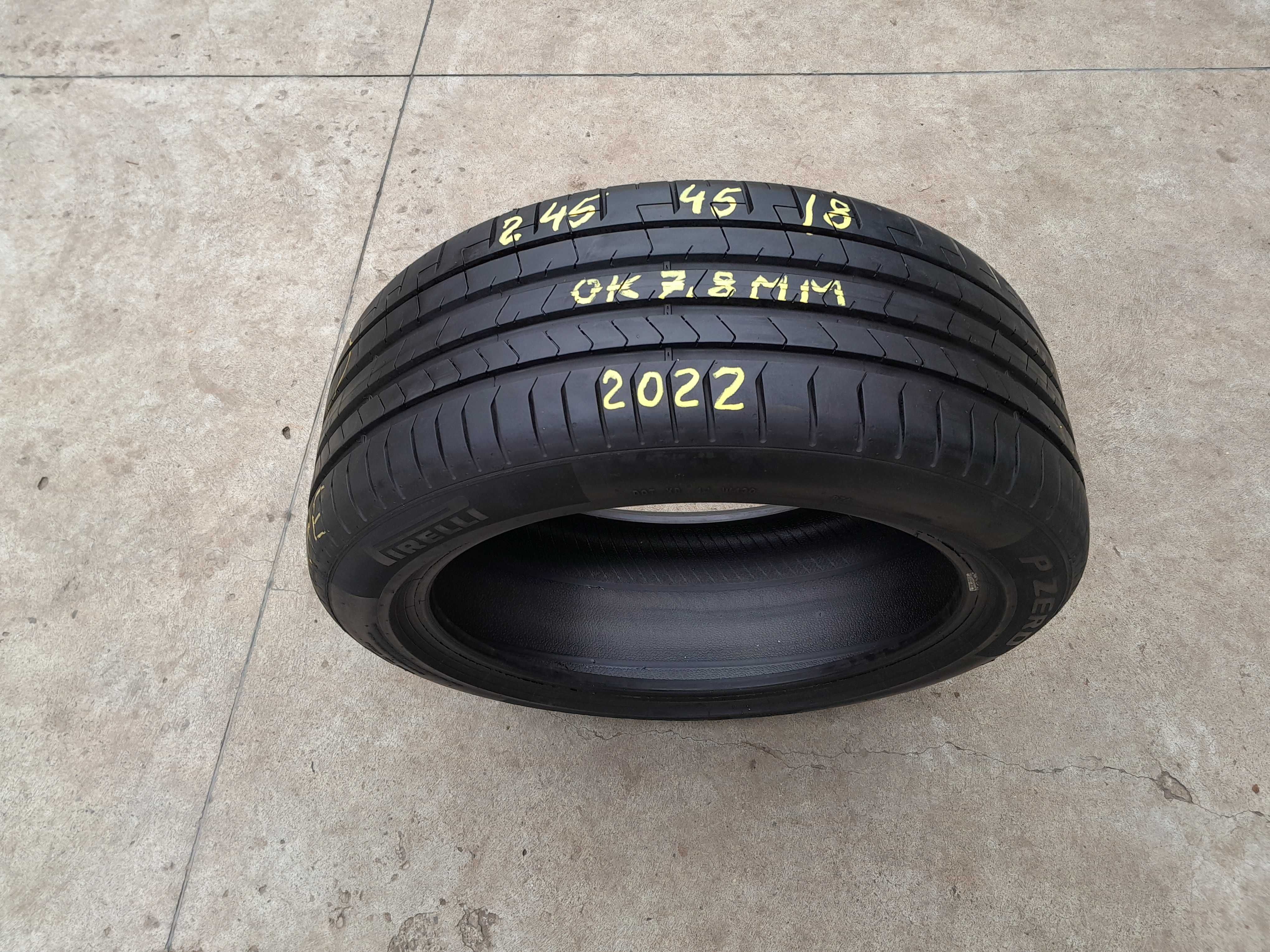 O anvelopa de vara 245 45 18 pirelli p zero pz4 cu 7,8 mm dot 2022