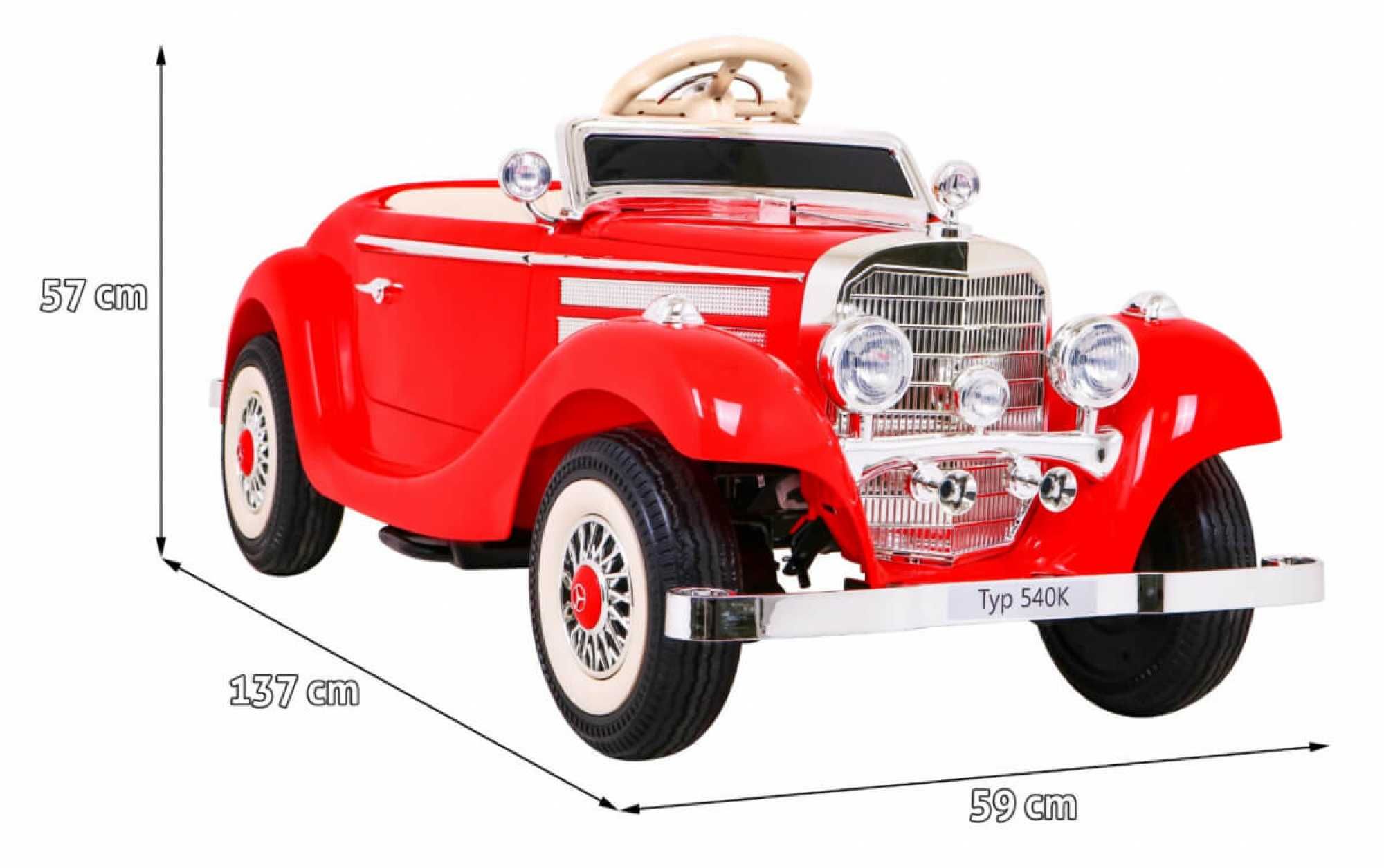 Лицензирана Акумулаторна Кола Mercedes Retro Type 540A, 12V/10Ah, 140W