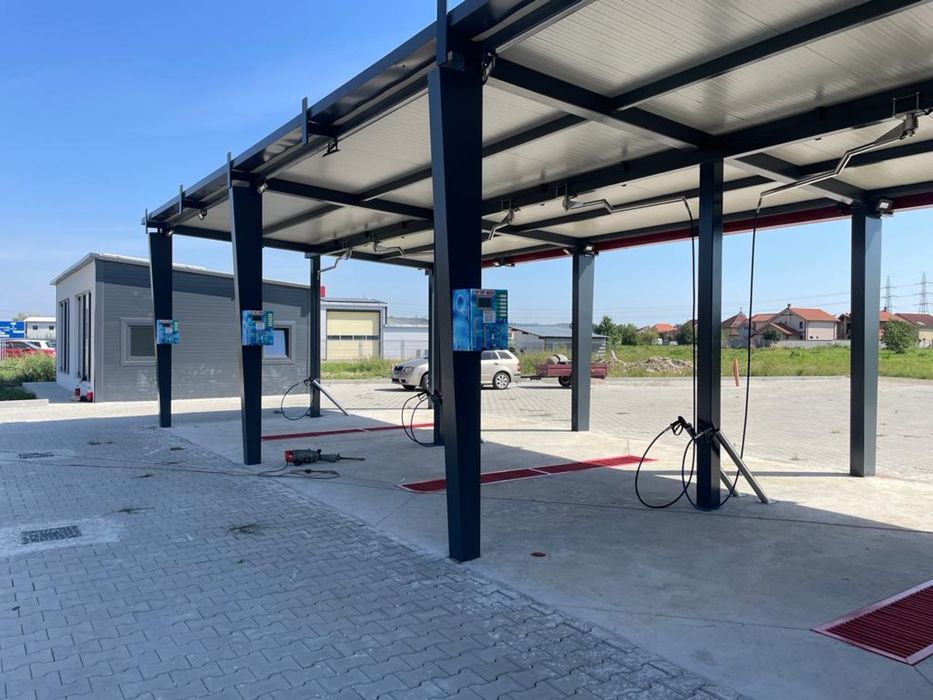 Spalatorie auto cu jetoane,fise, bancnote, 2 piste la cheie