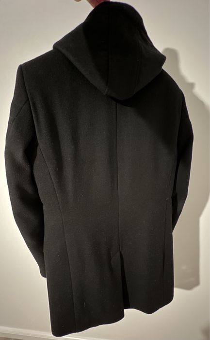 Palton barbati de toamna-iarna cu gluga din lana