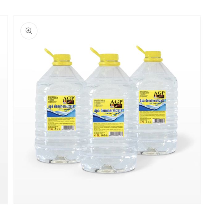 Apa distilata, se livreaza doar la palet.