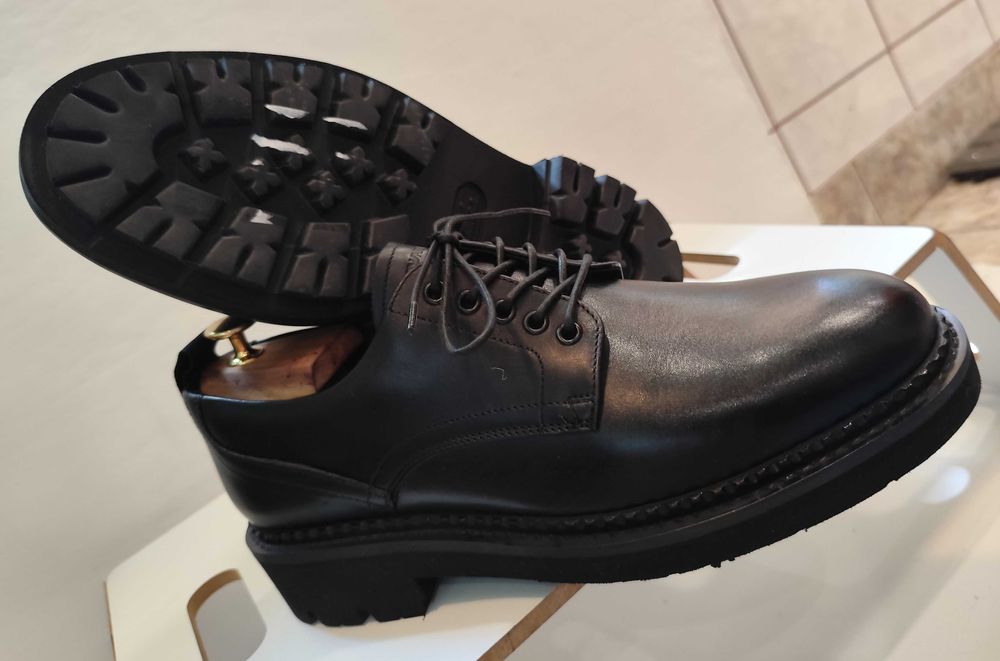 Pantofi derby 43 43.5  de lux Emporio Armani NOI piele naturala moale