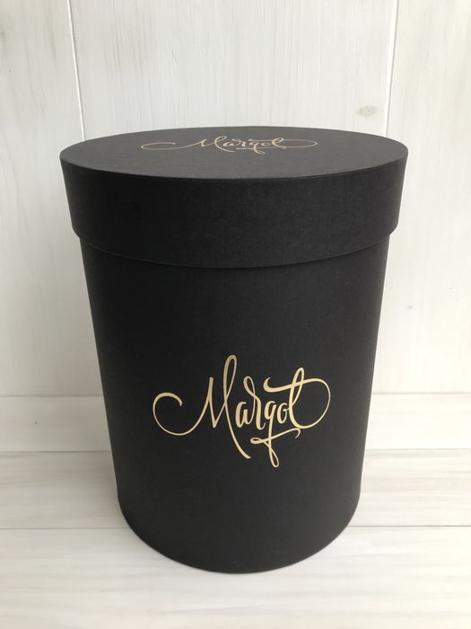 Cutii carton negru florarie H20 x D25 cm