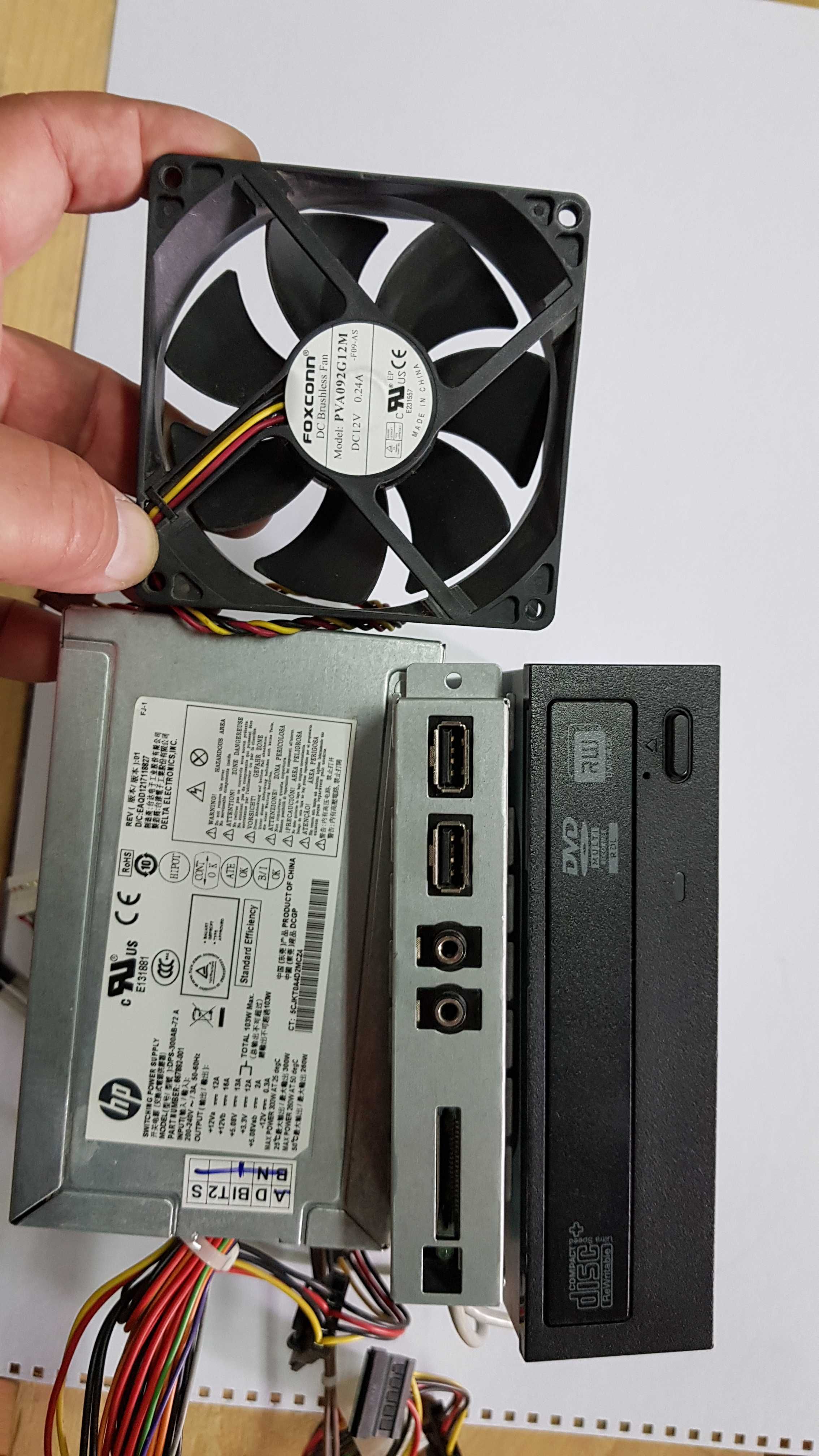 HP PRO 3500: захранване 300w, DvdCd Rewritable, FRONTUSB AUDIO, foxcon