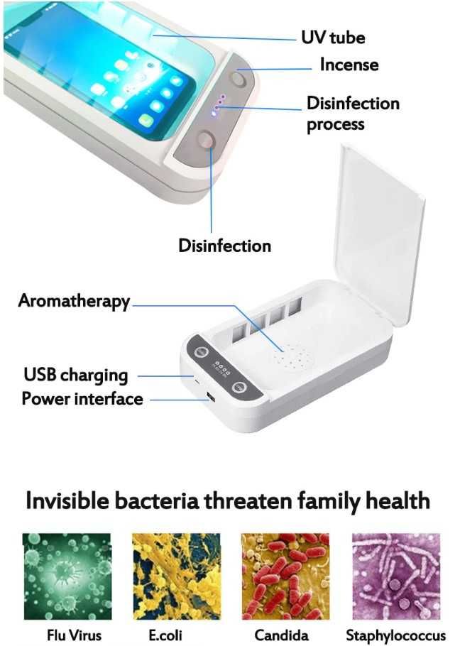 Sterilizator UV pentru dezinfectare telefoane , masti , bani , chei
