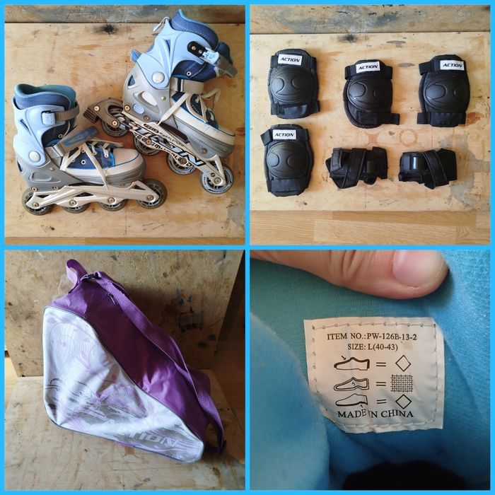 ролики с экипировкой р 40-43