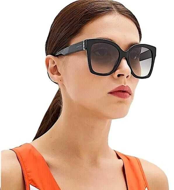Ochelari de soare Designer Gucci negri Cat Eye Oversize GG0459S 001
