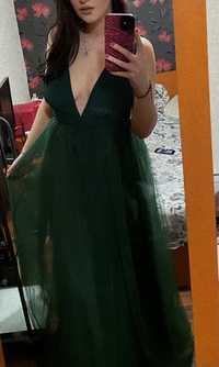 Rochie dama verde lunga
