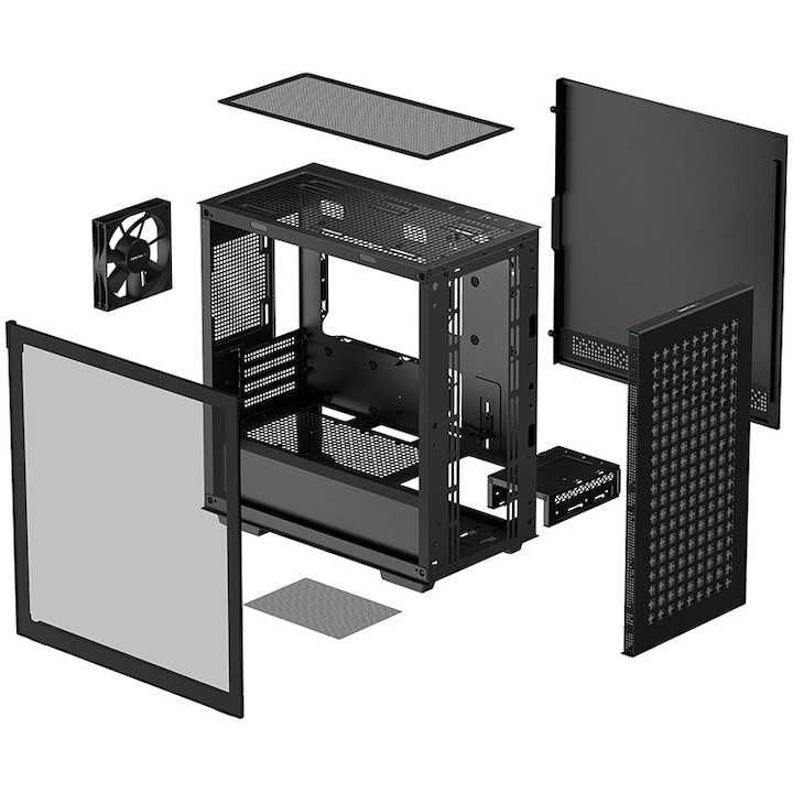 Carcasa Deepcool CH370 Mini Tower, mATX, mITX negru