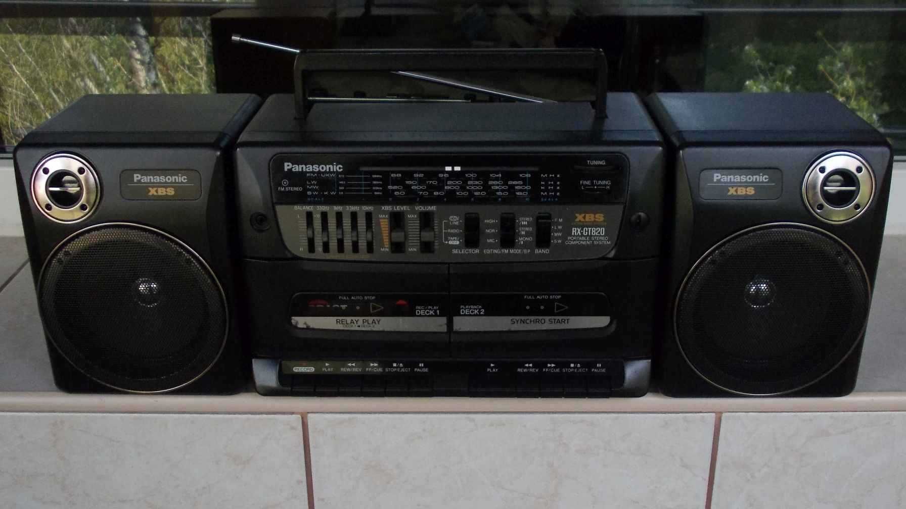 Radio PANASONIC Rx-Ct820 dublu casetofon,boxe detasabile,boombox