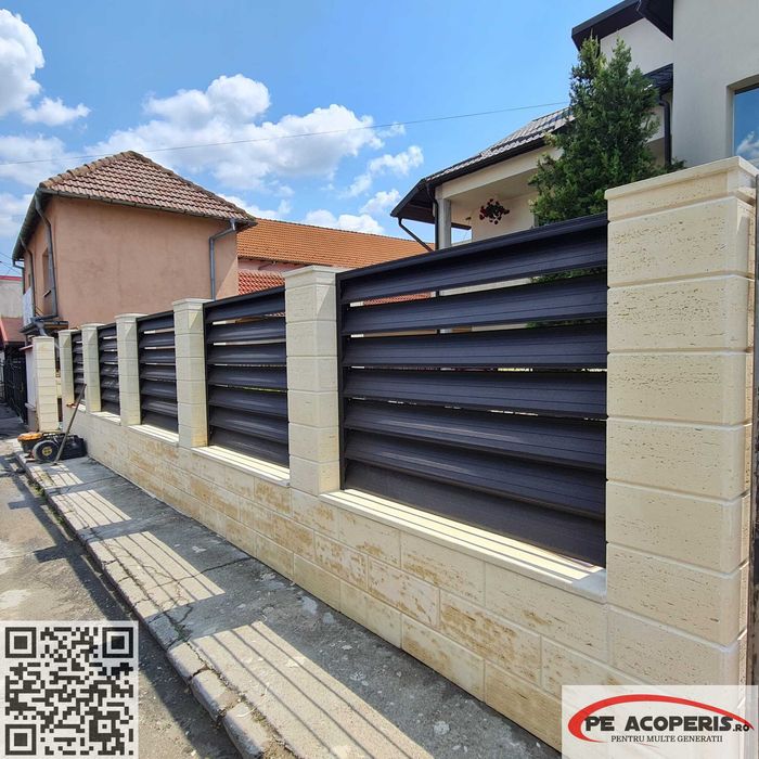 Porti si gard din otel 0.60 mm dublu vopsit - montaj, livrare gratuit