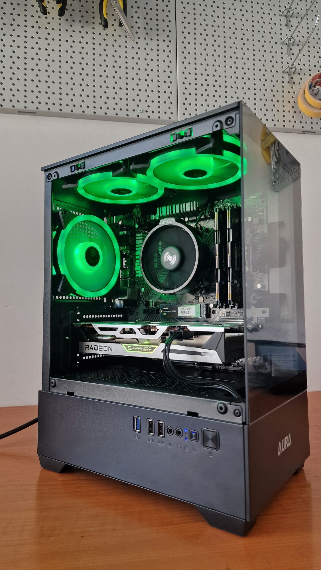 "ГАРАНЦИЯ" Геймърски компютър, Ryzen 5 5500, RX 6600XT, 16GB