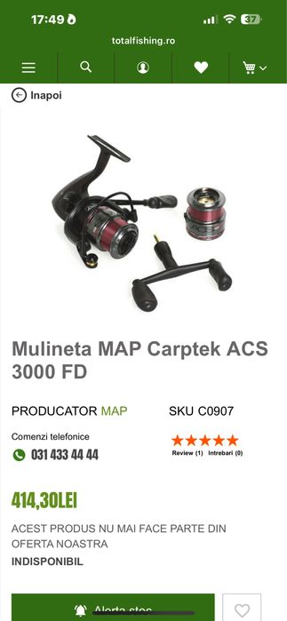 Vand mulinete Map ACS 3000 FD