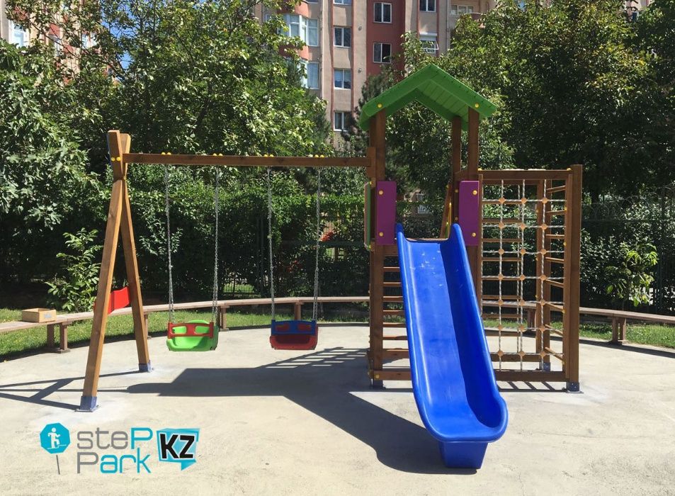 Детская деревянная игровая площадка/комплекс в Казахстане