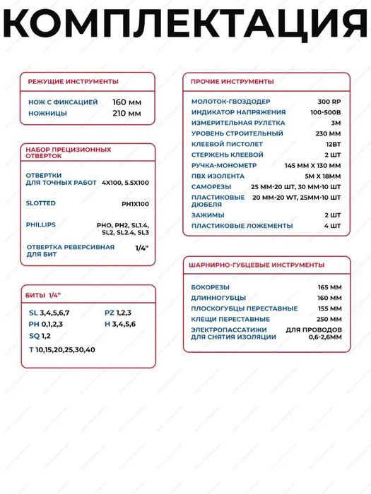 GOOD KING Набор инструментов с ключами и трещоткой 187предмет с кейсом