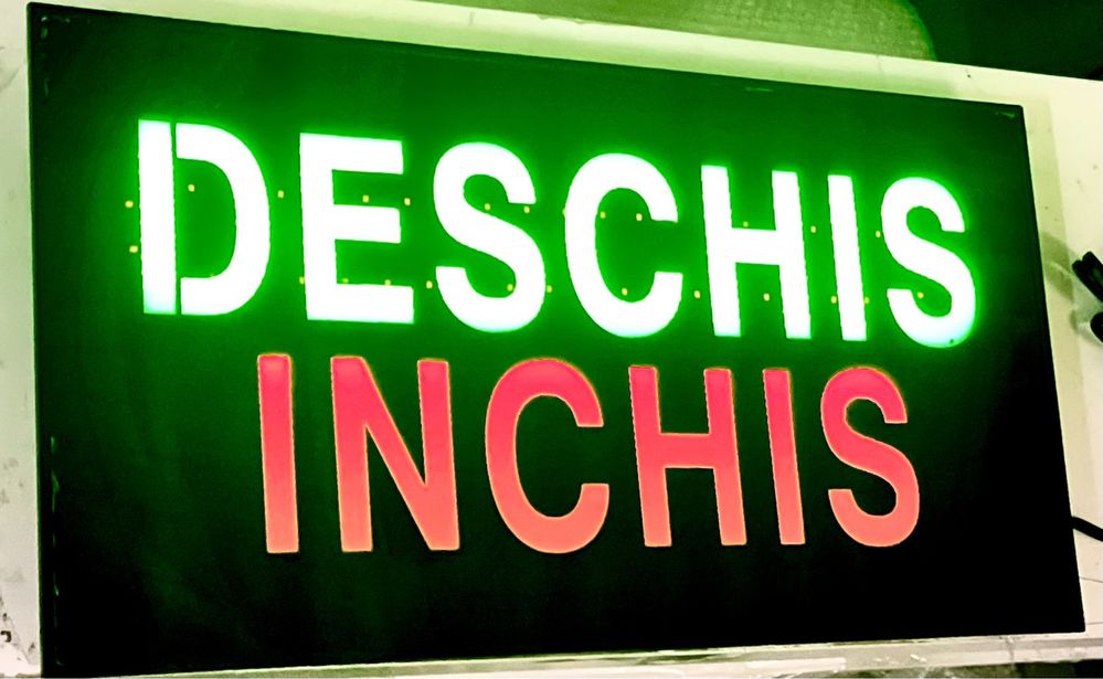 Deschis-Inchis varianta moderna, Semn panou luminos LED magazin 43x23