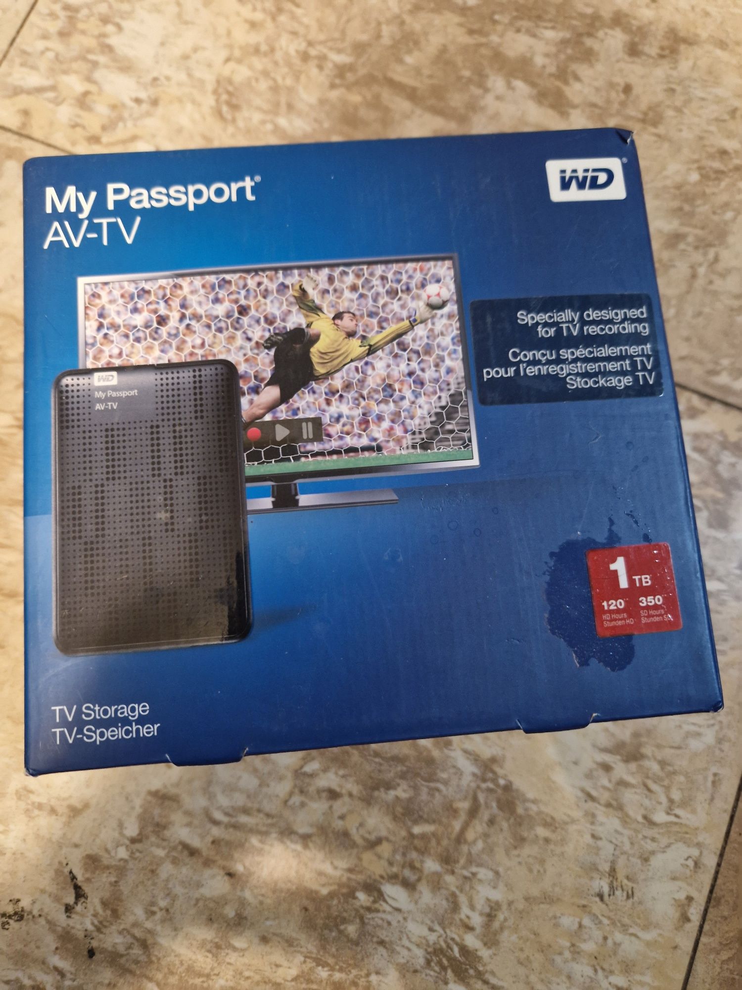 HDD extern WD My Passport AV-TV 1TB, 2.5", USB 3.0, Negru