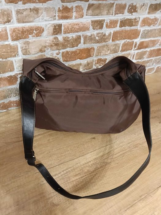 Дамска чанта кафява платнена шушляк