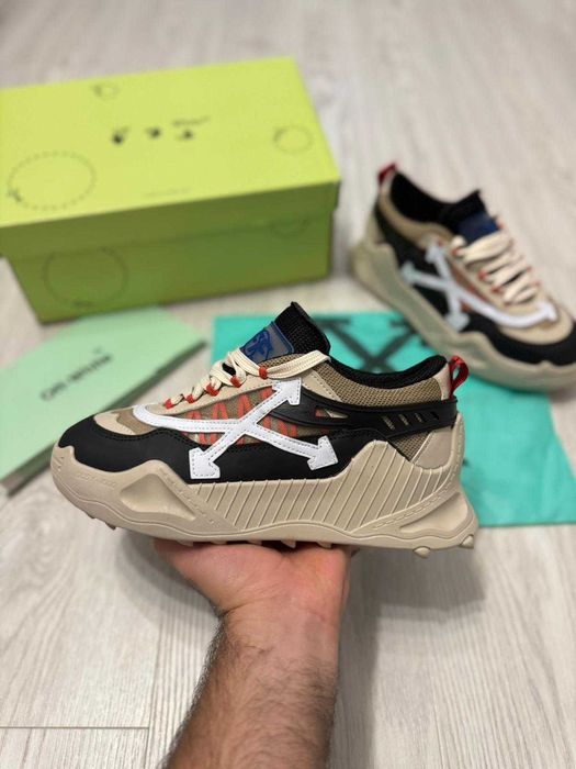 Adidasi OFF White Odsy 1000 | Negru-bej Adidasi Baieti |Fete Model Nou