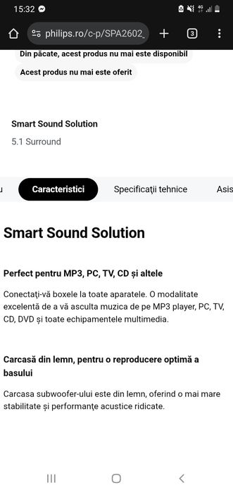 Vând boxe multimedia 5.1 Philips