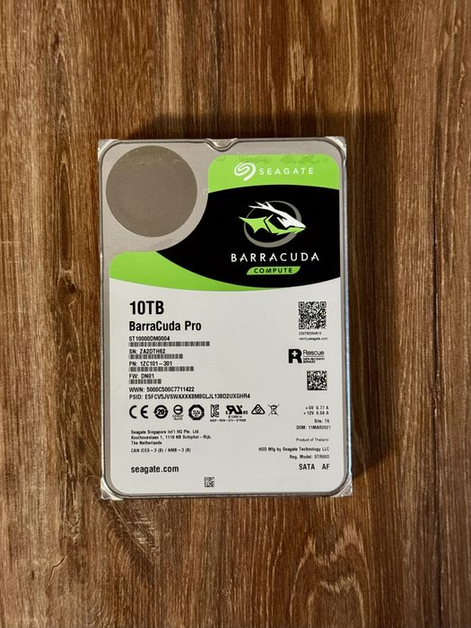 Seagate BarraCuda Pro 10TB – Висок клас HDD / 7200 rpm / 256MB Cache