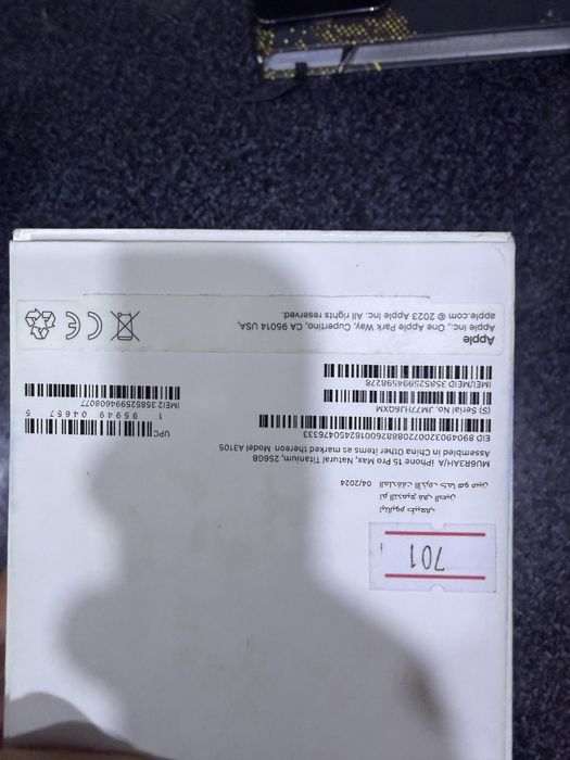 iphone 15 pro max pamit 256g yomkost 88 holati zor karopka dak bor