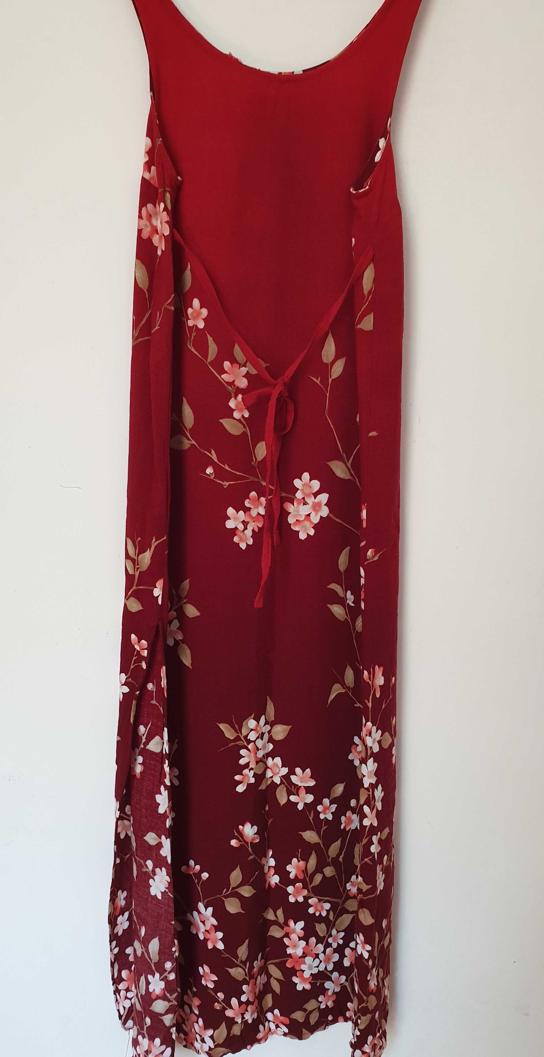 Rochie lunga cu print floral