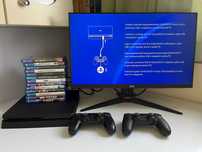 Playstation 4 +  два джойстика + 13 игри