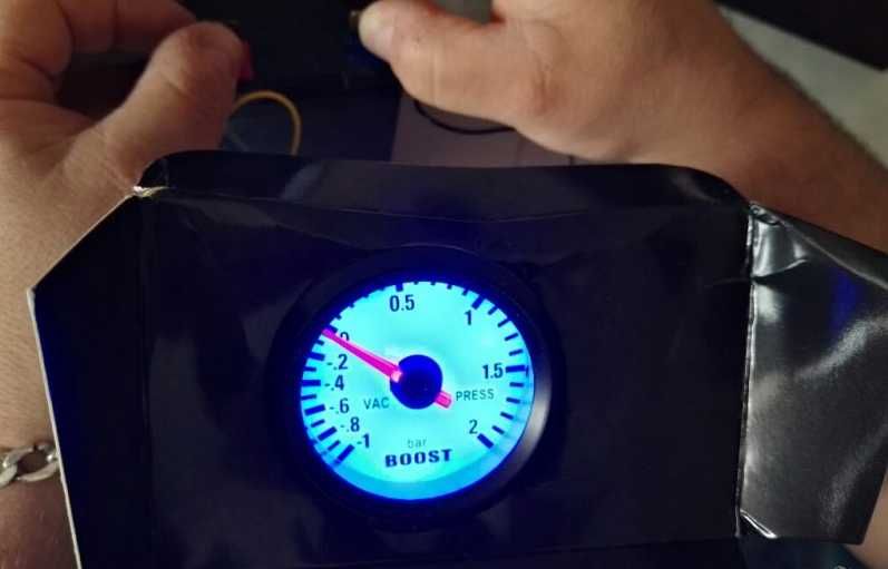 Механичен бустметър 2 бара 52мм,буустметър, Boostmeter,ТОП ЦЕНА