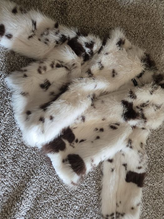 Палто в бял и кафяв цвят