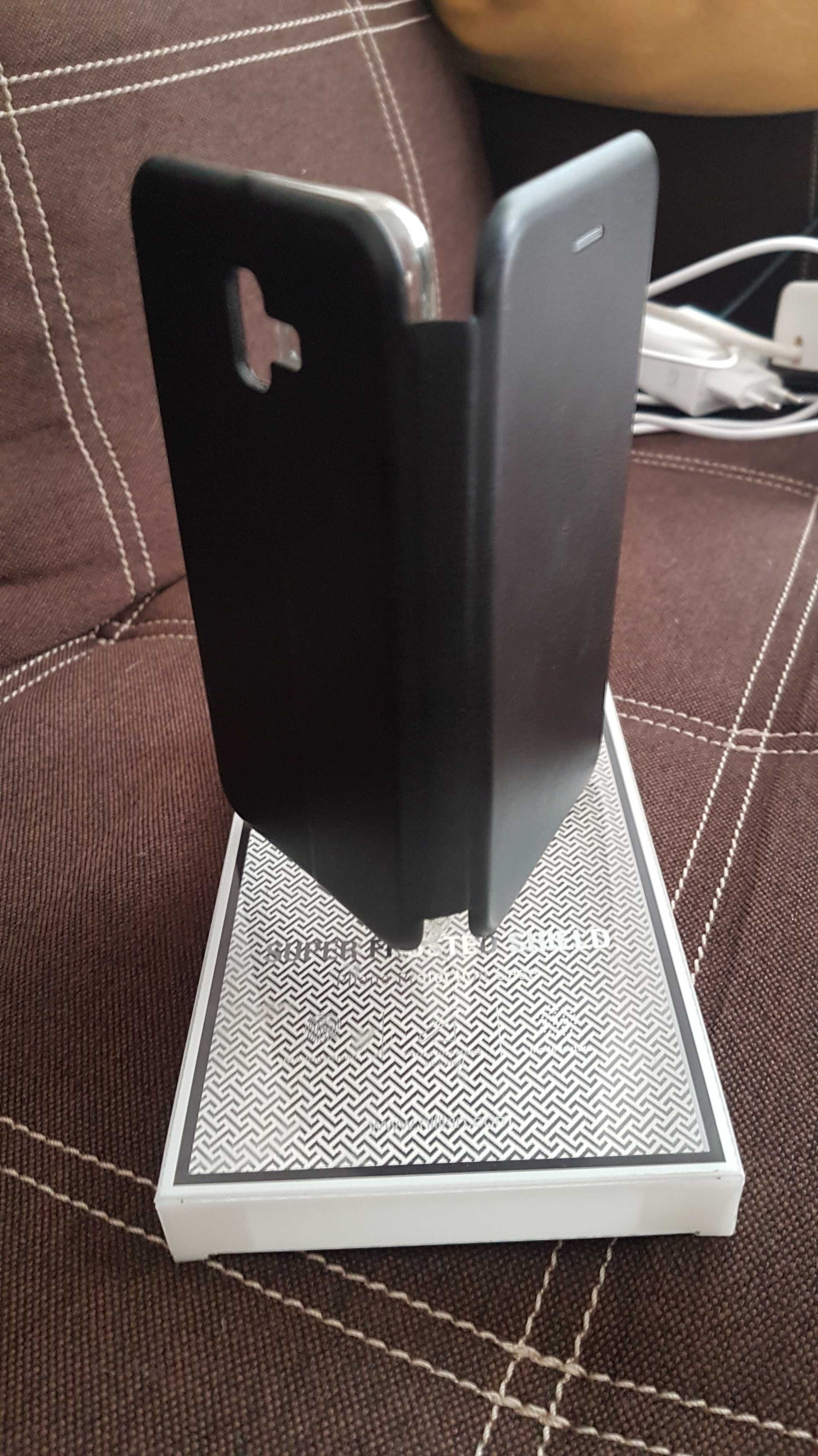 Husa noua neagra tip carte pentru Samsung Galaxy J6+