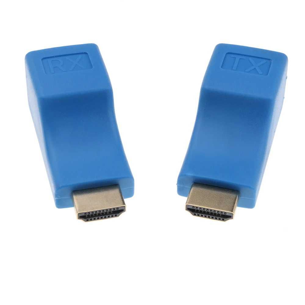 HDMI Extender/удължител с RJ45 порт/LAN кабел FullHD до 30м + Гаранция