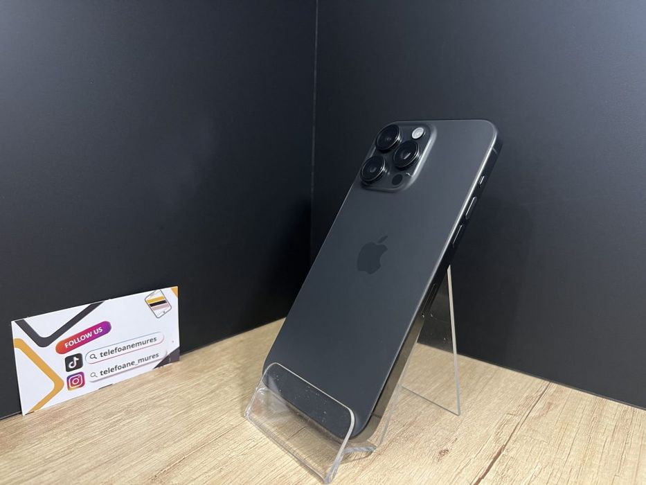 Iphone 15 Pro Max 128Gb Black Titanium 3 ani garanție, Telefoane Mures