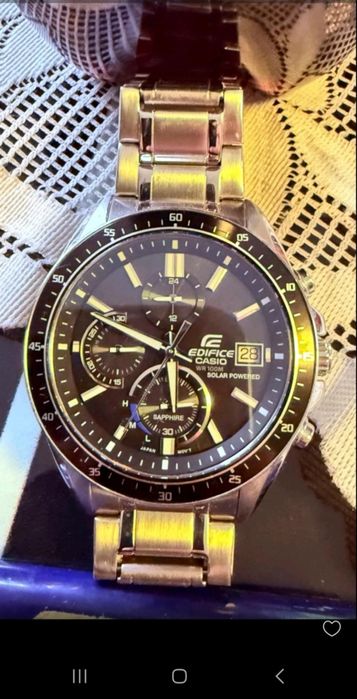 Casio Edifice Solar Sapphire – хронограф, 100м водоустойчив