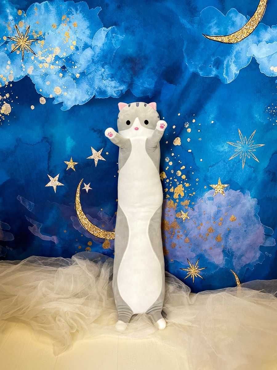 Мягкая игрушка длинный кот батон 90 см багет