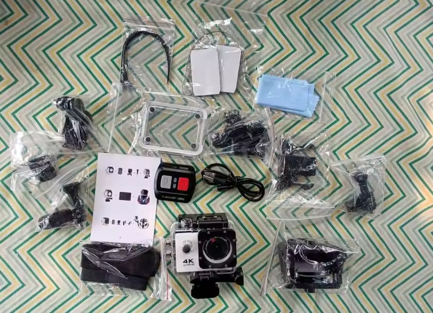 Camera video casca moto, scufundari, bicicleta, bord auto, barca etc