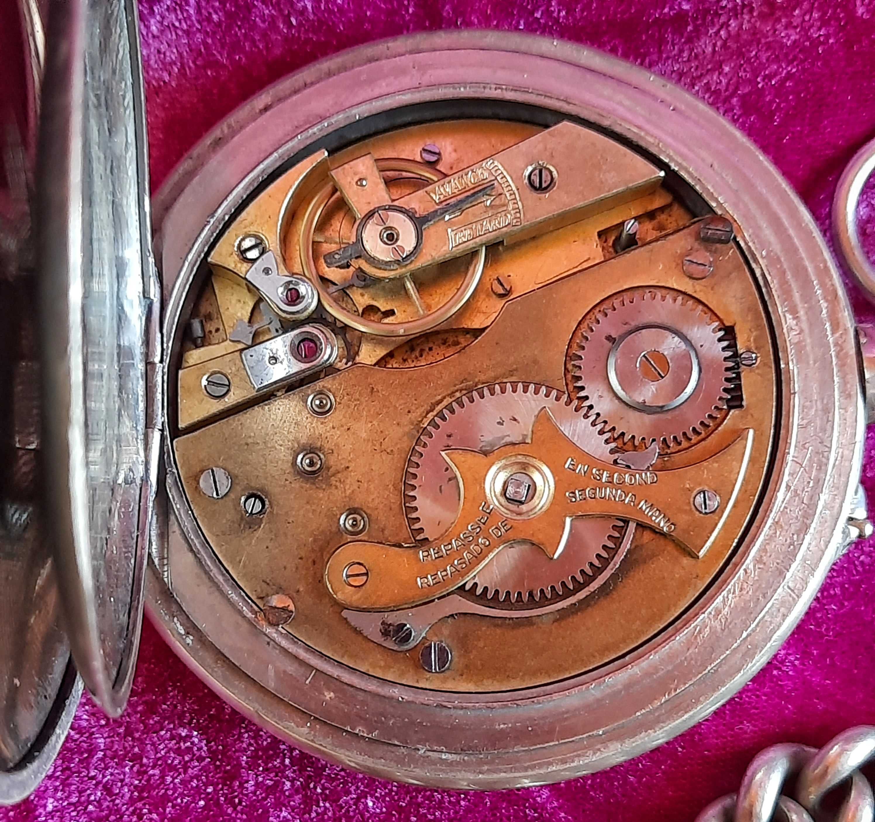 Голям Швейцарски джобен часовник   система Roskopf