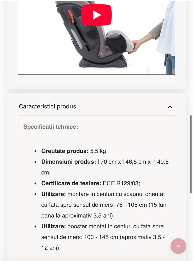 Scaun auto Joie Stages 0-25kg