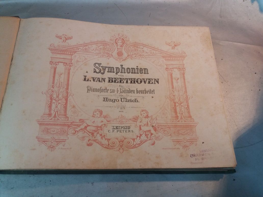 Beethoven simfonia carte din anii 60" de partituri veche de colecție