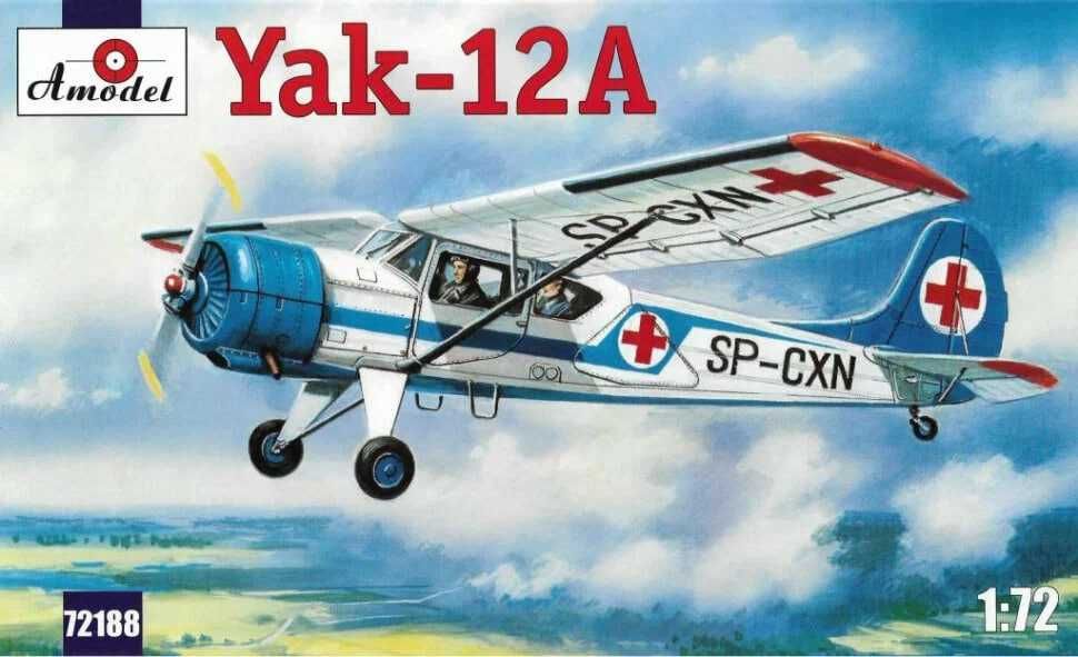 Сборная модель самолета Як-12 (Амодел, 1:72)